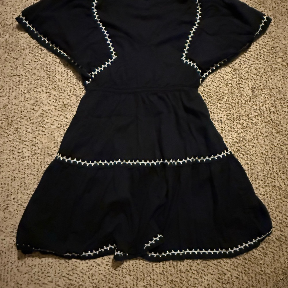 Old Navy Black Mini Dress with White Accents